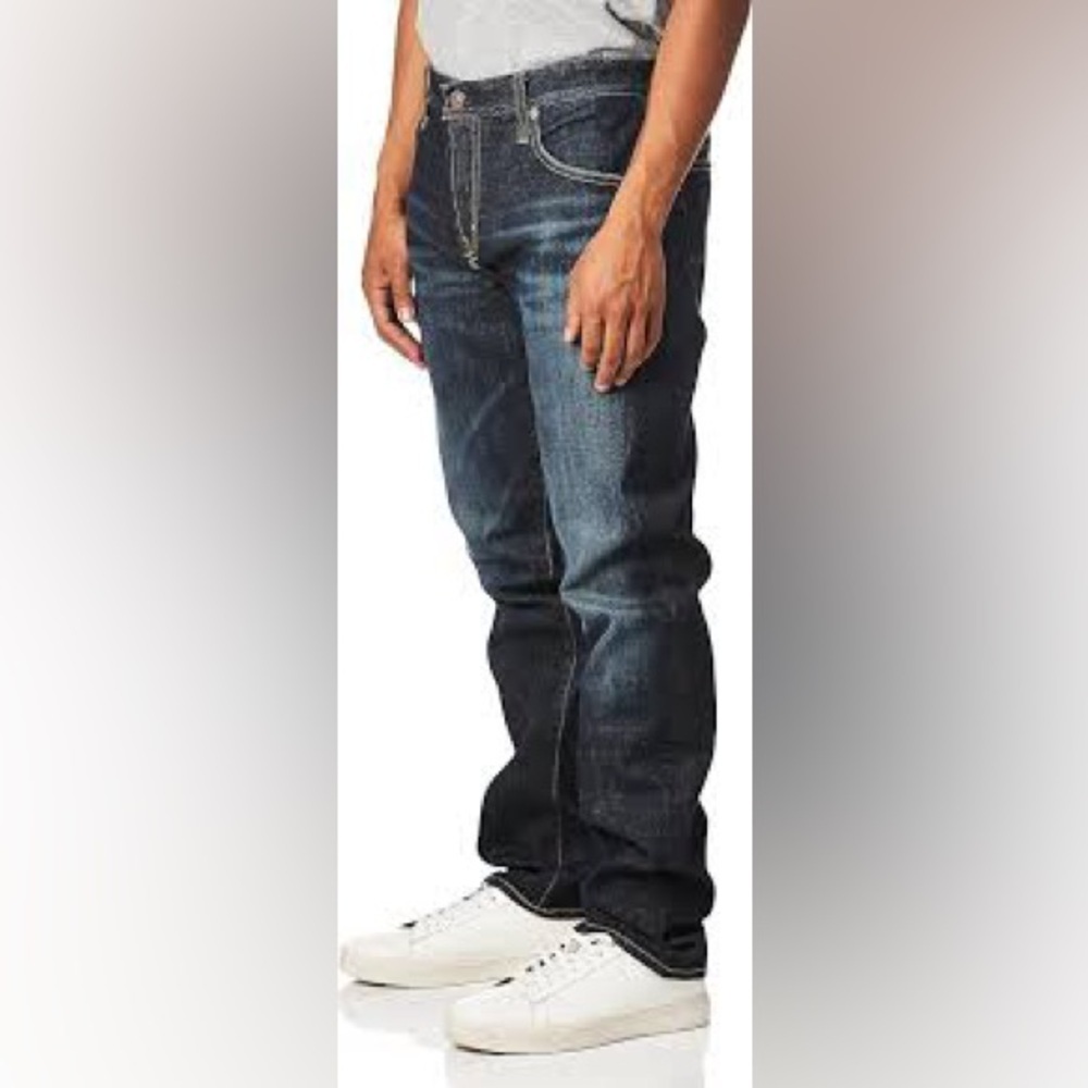 AG Adriano Goldschmied Men's Slim Straight Jeans - Dark Wash Blue